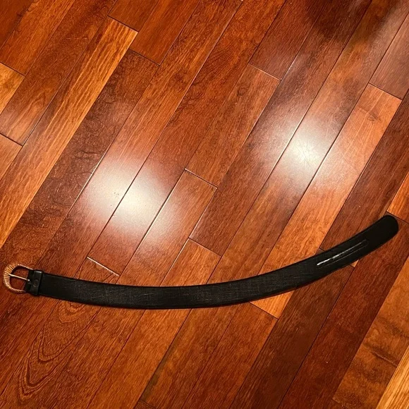 GUCCI vintage canvas leather and basket weave buckle - Picture 2 of 7